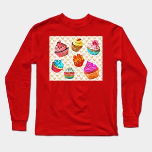 Colorful cupcakes Long Sleeve T-Shirt